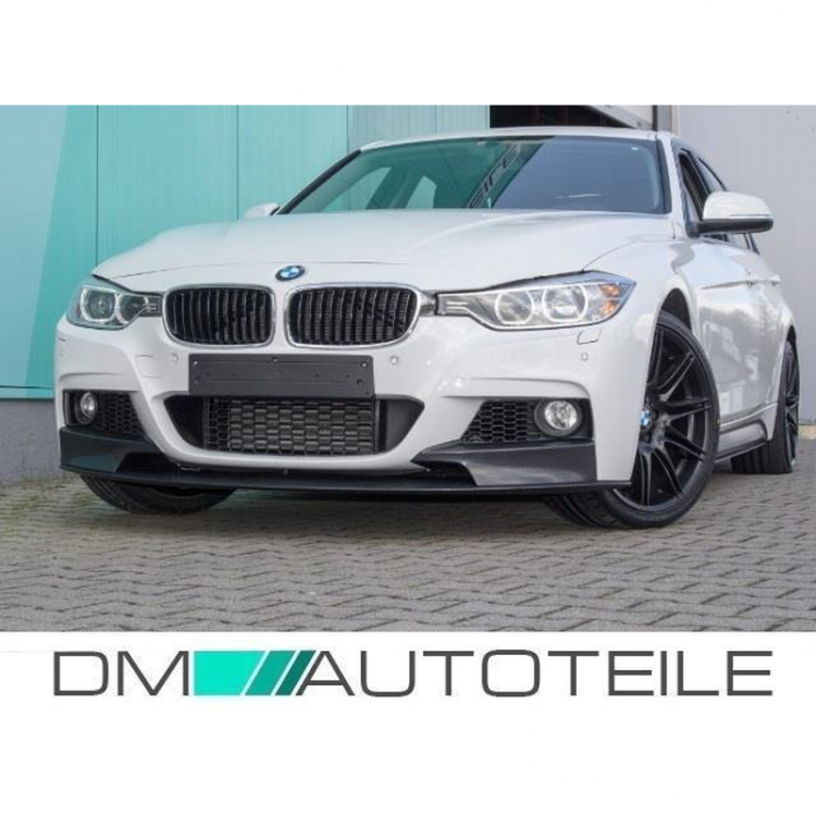 AN Sport Performance Stoßstange vorne für SRA+ Frontspoiler schwarz passend für BMW 3er F30 F31 Serie & M-Paket