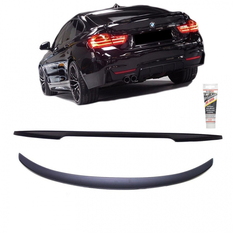 Sport-PERFORMANCE Heckspoiler Heck Spoiler Schwarz Matt passt für BMW 4er F36 Gran Coupe +ABE*