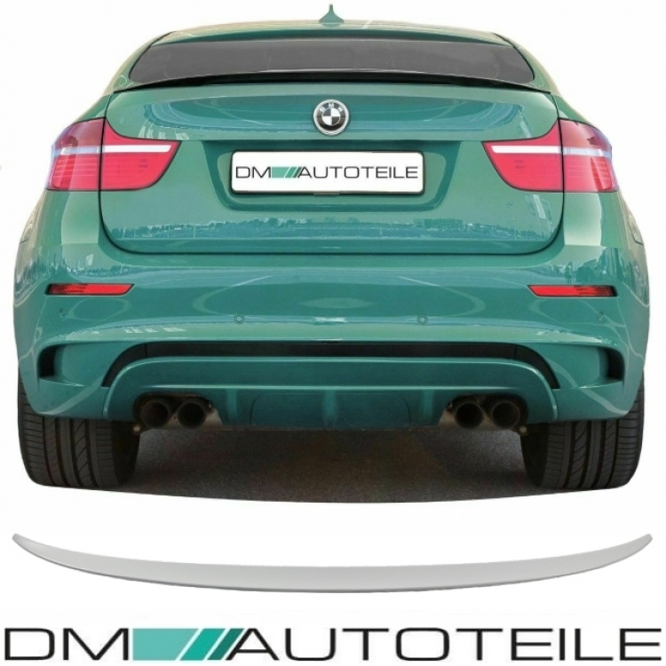 SET Heckspoiler Koferraum Lippe Grau passend für BMW X6 E71 08-15 + 3M