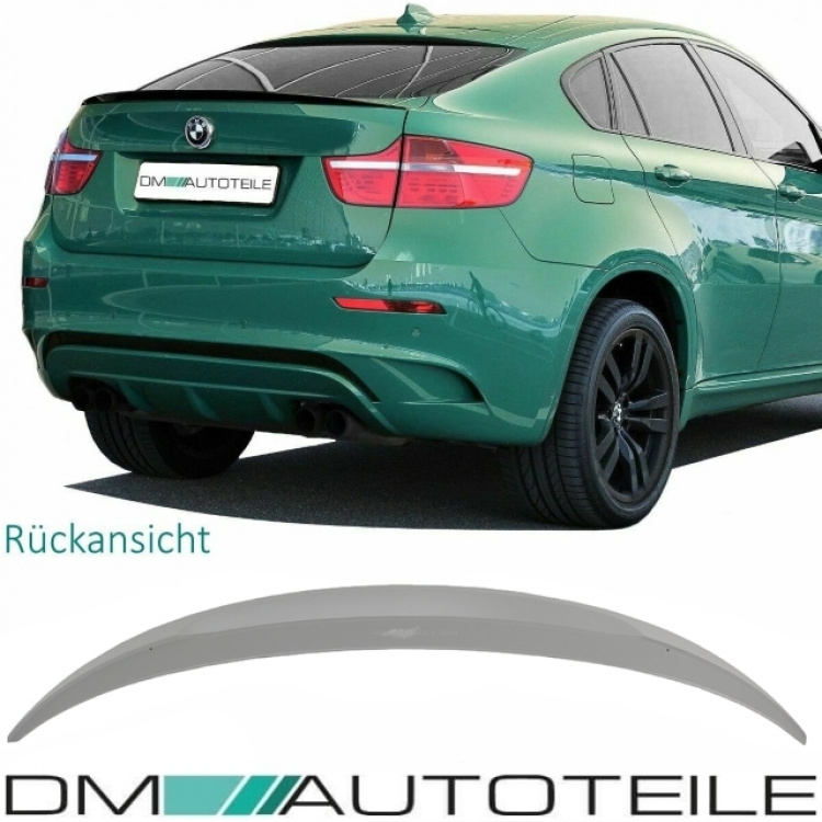 SET Heckspoiler Koferraum Lippe Grau passend für BMW X6 E71 08-15 + 3M