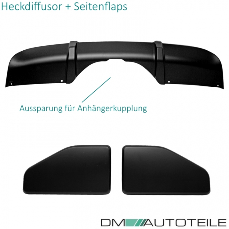 Sport-Performance SET Aero Spoiler Kit Schwarz Matt passt für BMW X5 F15 M-Paket