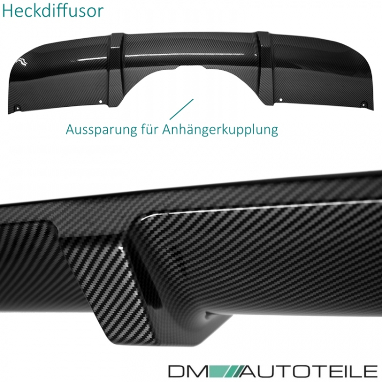 Sport-Performance SET Aero Spoiler Kit Carbon Glanz passt für BMW X5 F15 M-Paket