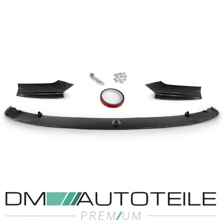 Sport-Performance Frontspoiler 3-teilig Lippe CARBON GLANZ passt für BMW 5er F10 F11 M-Paket