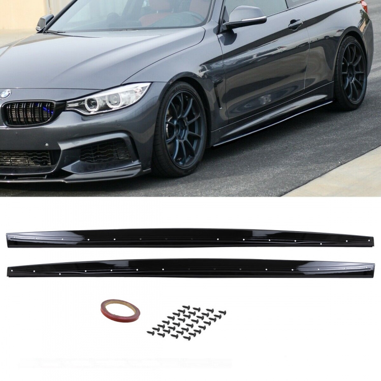 Sport-Performance Seitenschweller Ansatz hochglanz schwarz passt für BMW 4er F32 F33 F36 M-Paket