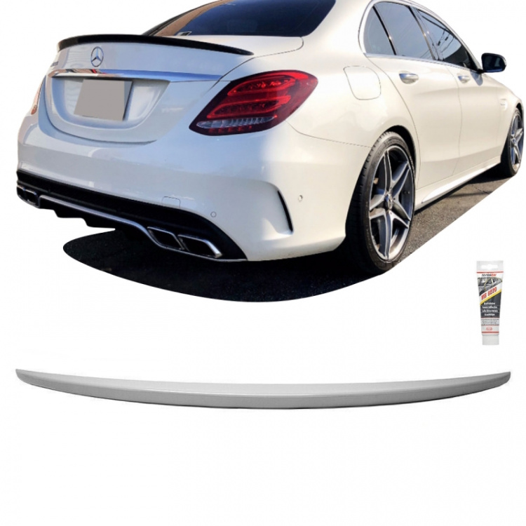 SET Heckspoiler Kofferraum ABS + Kleber passend für Mercedes C-Klasse W205 14-18 C63 AMG Umbau