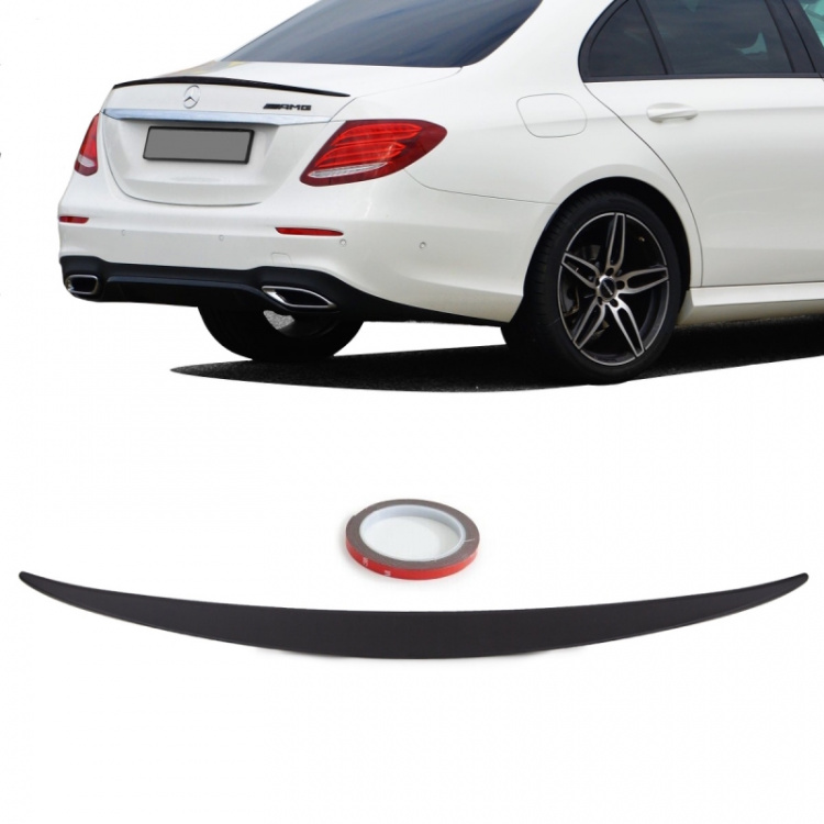 Sport Heckspoiler Schwarz Matt + 3M Set passt für Mercedes E-Klasse W213 auch AMG E63