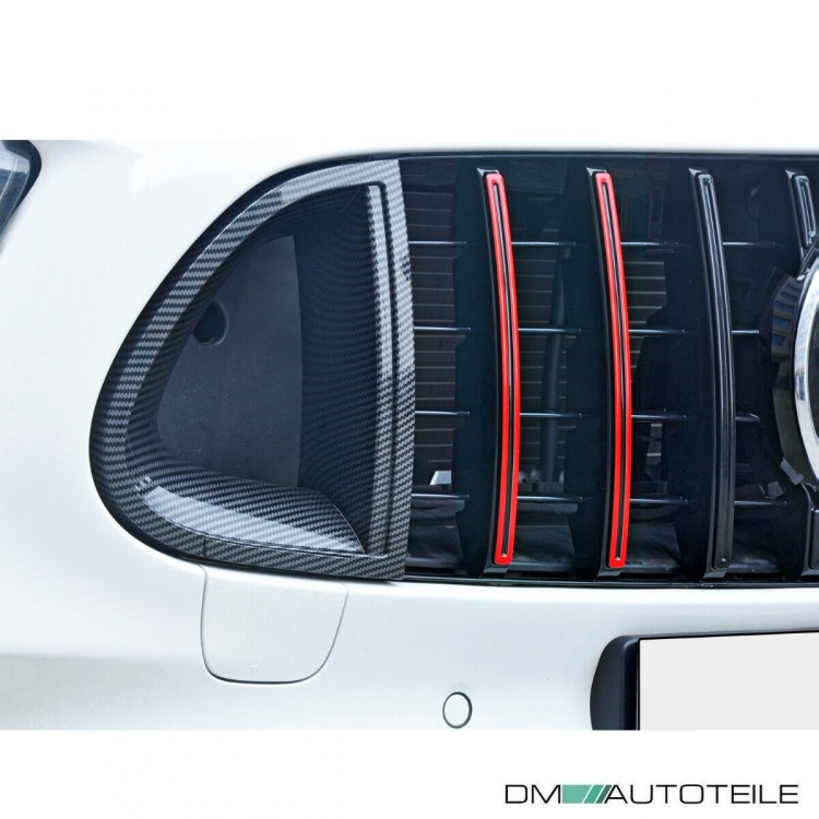 Kühlergrill Schwarz Carbon Glanz passend für Mercedes E Klasse W213 S213 Facelift Mopf ab 2020 auf Evo Sport Panamericana GT