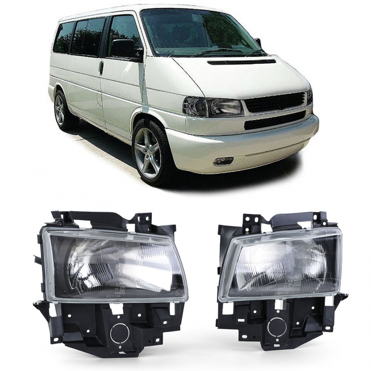 Upgrade Design Scheinwerfer für VW T4 Bus 96-03 Caravelle / Multivan rauch