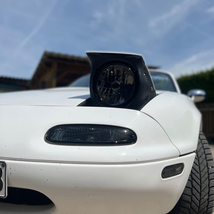 Upgrade Design Scheinwerfer mit Blinker für Mazda MX5 NA 90-98 schwarz/rauch