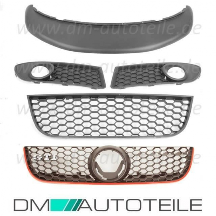 Facelift Front Stoßstange Vorne + Spoiler Grill passt für VW Polo 9N GTI 05-09