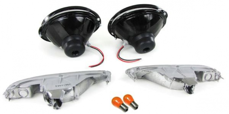 Upgrade Design Scheinwerfer mit Blinker für Mazda MX5 NA 90-98 chrom