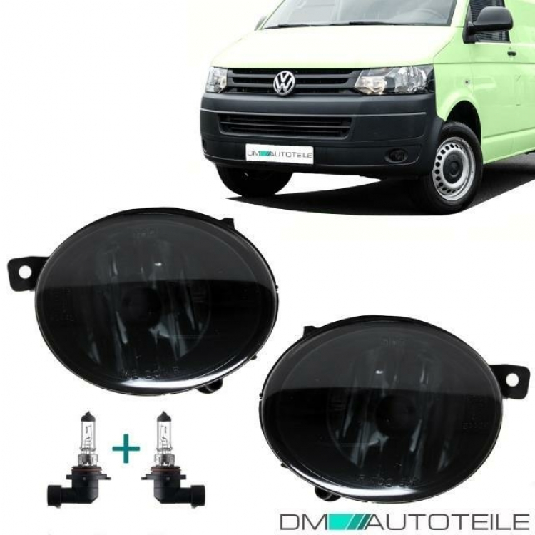 Spoiler Stoßstange vorne + Gitter Schwarz + Nebel passt für VW T5 Facelift 09-15