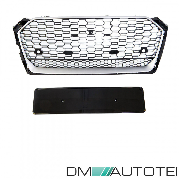 Wabengrill Sport Kühlergrill Silber passt für Audi A5 F5 ab 2015-2019 nicht RS5