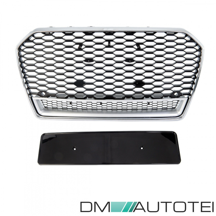 Wabengrill Kühlergrill Schwarz Chrom Gitter für Audi A6 4G C7 Facelift ab 2016