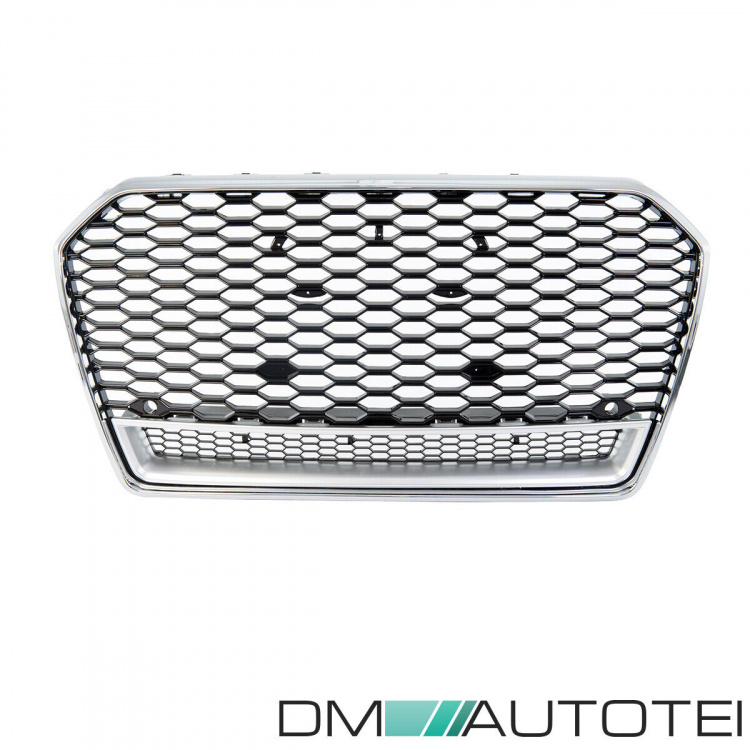 Wabengrill Kühlergrill Schwarz Chrom Gitter für Audi A6 4G C7 Facelift ab 2016