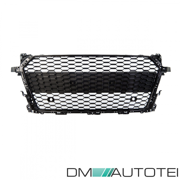 Wabengrill Schwarz glanz komplett Gitter Grill passt für Audi TT 8S FV nicht RS ab 2014-2018