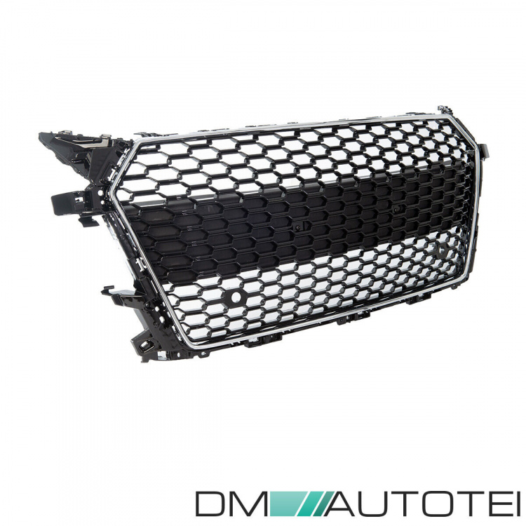 Wabengrill Schwarz Chrom Gitter Grill passt für Audi TT 8S FV nicht RS alle Modelle ab 2014-2018