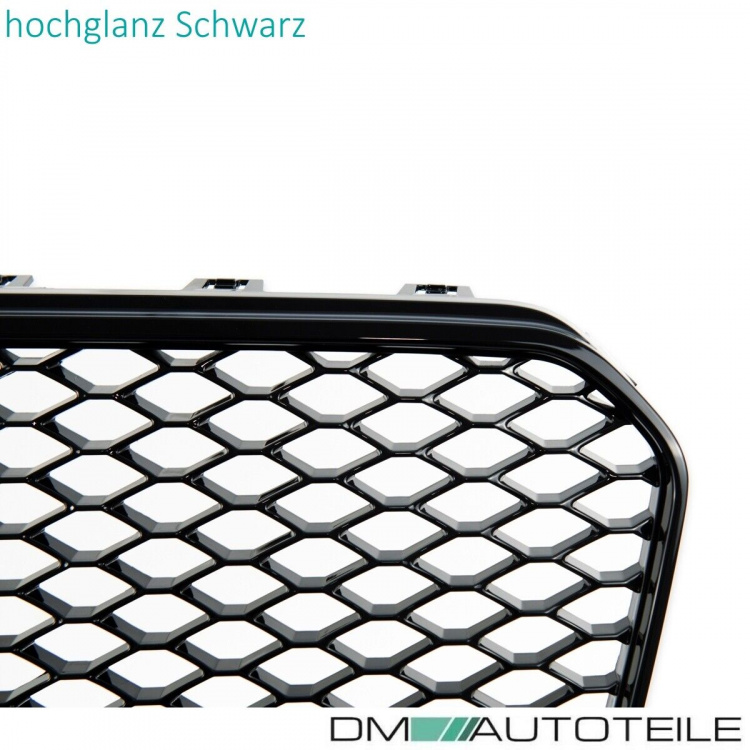 Kühlergrill Wabendesign PDC Schwarz glanz passt für Audi A5 8T Facelift ab 11-17
