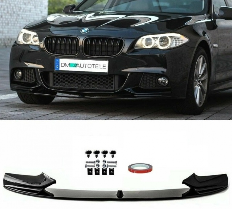 Frontspoiler Lippe Sport-Performance hochglanz Schwarz passend für BMW 5er F10 F11 M-Paket