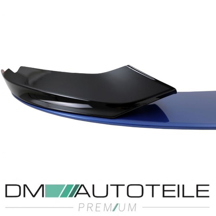 LACKIERT Bi Colour Schwarz glanz + Estoril Blau Frontspoiler Sport-PERFORMANCE für BMW 4er F32 F33 F36 mit M-Paket