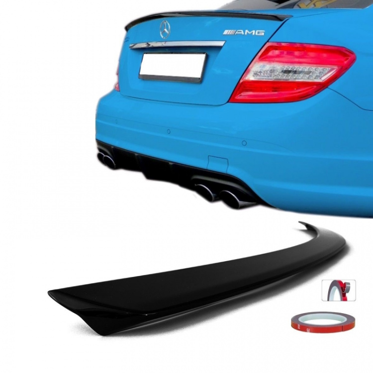 Mercedes W204 Kofferraumspoiler Heckspoiler Spoiler Schwarz +Zubehör für C63 AMG