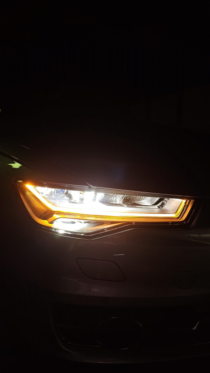 Voll LED Tagfahrlicht Scheinwerfer Set für Audi A6 4G (C7) 11-15 schwarz mit LED Blinker