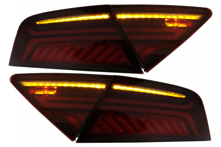 Voll LED Lightbar Design Rückleuchten für Audi A7 C7 (Vorfacelift) 10-14 rot/rauch