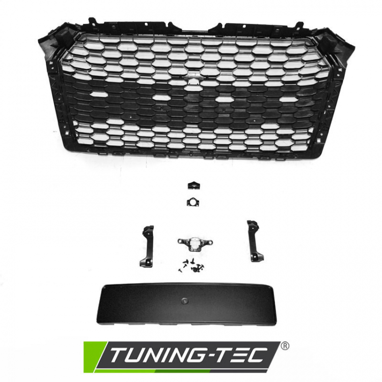 Upgrade Sportgrill / Kühlergrill für Audi A4 B9 (8W) 15-19 Hochglanz schwarz in Wabendesign