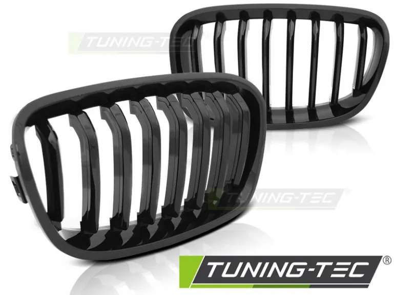 Upgrade Sportgrill / Kühlergrill Nieren für BMW 1er F20/F21 11-14 Hochglanz schwarz
