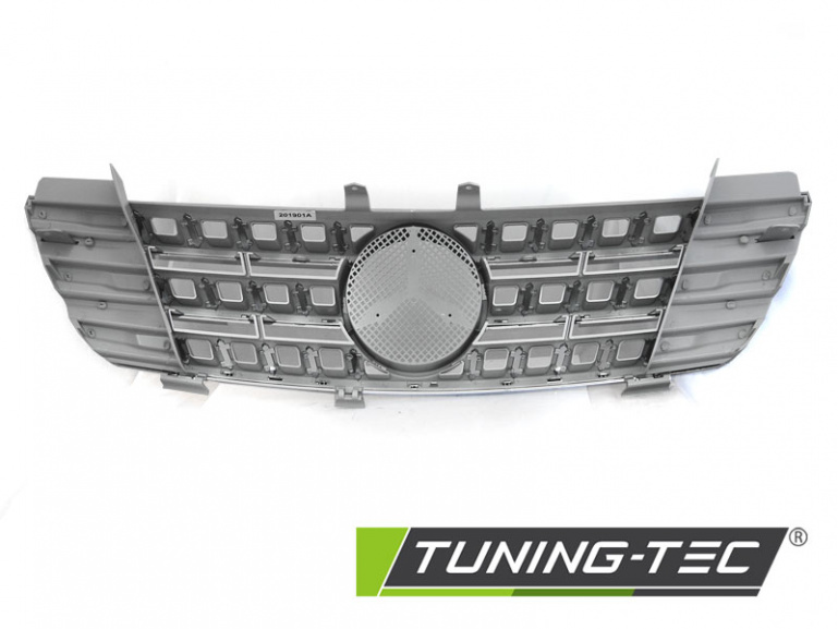 Upgrade Sportgrill / Kühlergrill für Mercedes Benz ML W164 05-08 silber/chrom