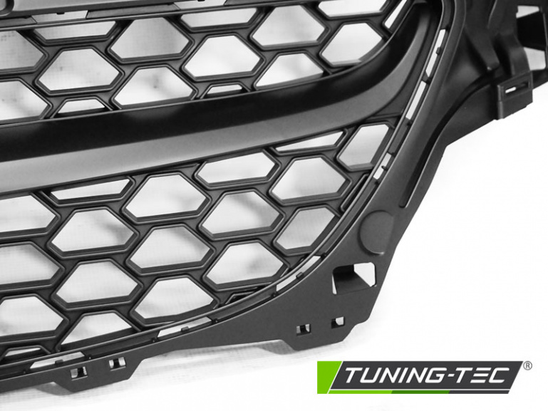 Upgrade Sportgrill / Kühlergrill für Opel Corsa E 14-19 matt schwarz in Wabendesign