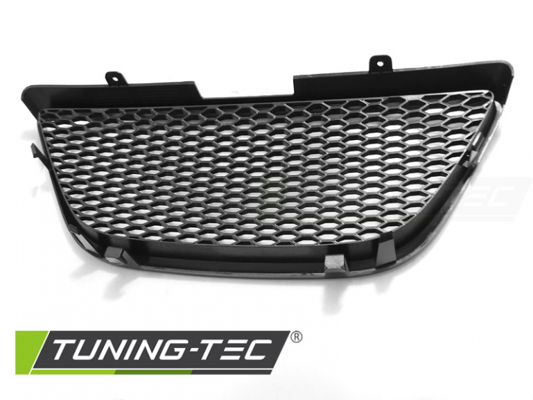 Upgrade Sportgrill / Kühlergrill für Seat Ibiza 6J 08-12 schwarz in Wabengitter Design