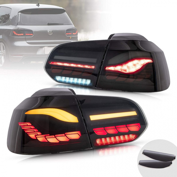 Voll Led Upgrade Design R Ckleuchten F R Vw Golf Vi Schwarz Rauch In Oled Technik Mit