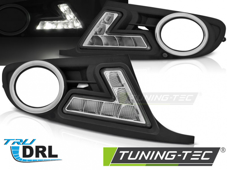 Upgrade LED Tagfahrlicht-Nebelscheinwerfer Blende für VW Golf VI 08-13 schwarz