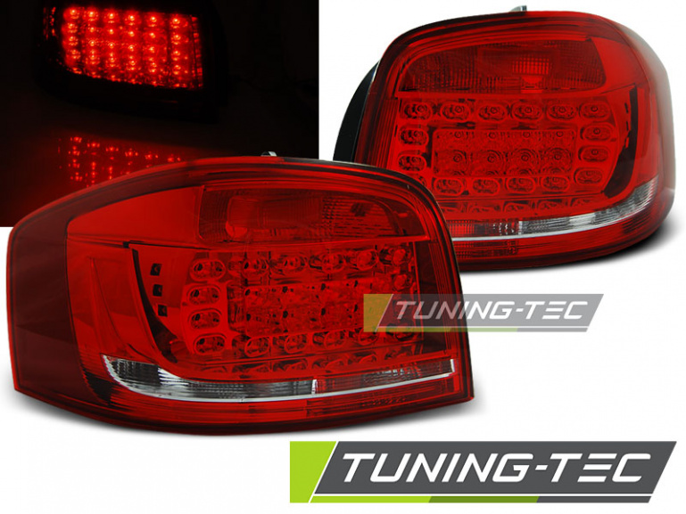 LED Upgrade Design Rückleuchten für Audi A3 8P Facelift 08-12 rot/klar