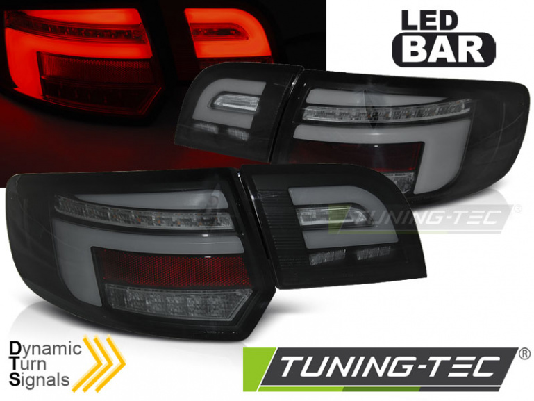 Voll LED Lightbar Design Rückleuchten für Audi A3 8P Sportback 04-08 schwarz mit dynamischem Blinker