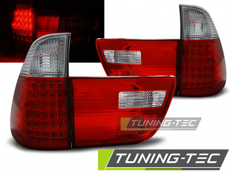 LED Upgrade Design Rückleuchten für BMW X5 E53 99-06 rot/weiß