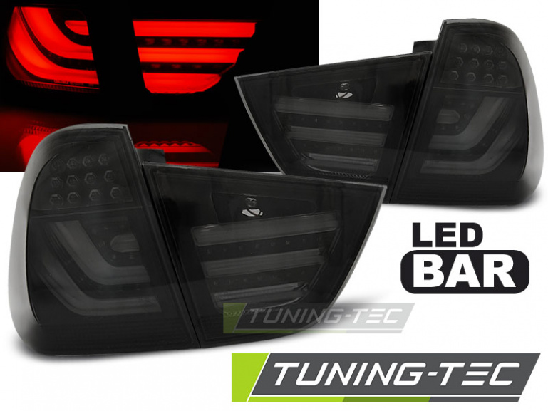 LED Lightbar Design Rückleuchten für BMW 3er E91 LCI Touring 09-11 schwarz/rauch