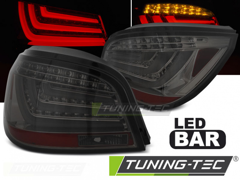 LED Lightbar Design Rückleuchten für BMW 5er E60 LCI Limousine 07-10 schwarz/rauch