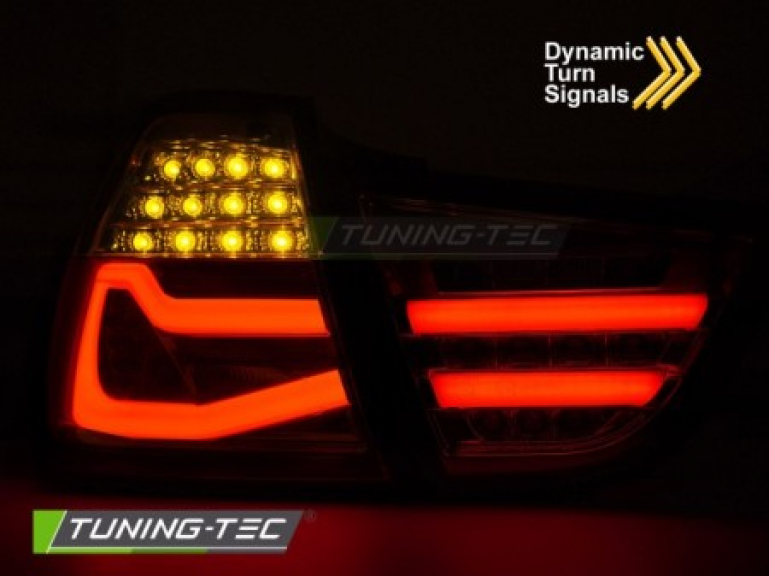 VOLL LED Lightbar Design Rückleuchten für BMW 3er E90 LCI Limousine 09-11 schwarz mit dyn. Blinker