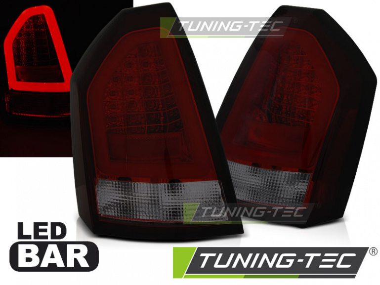 LED Lightbar Design Rückleuchten für Chrysler 300C Limousine 05-08 rot/rauch