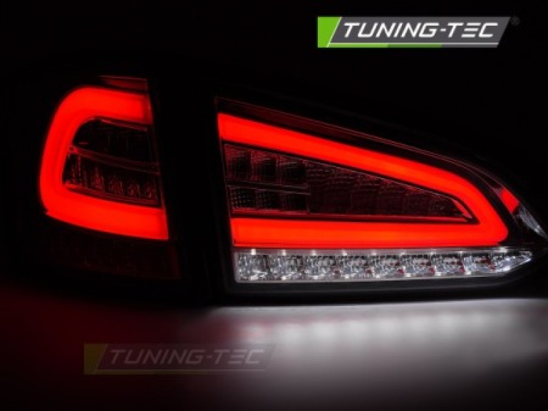 Voll LED Lightbar Design Rückleuchten Ford Focus MK3 Turnier (Kombi) 11-18 chrom/klar mit dyn. Blinker