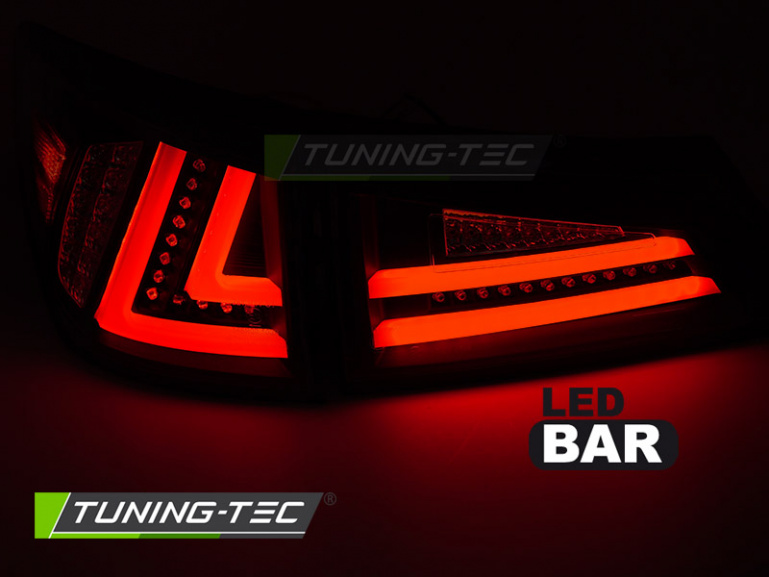 VOLL LED Lightbar Design Rückleuchten für Lexus LX II 06-13 rot/rauch mit dyn. Blinker