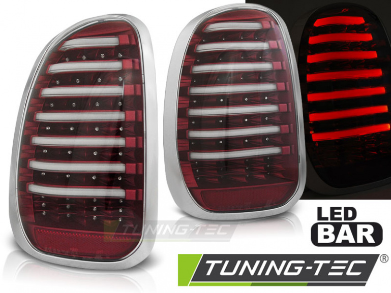 Voll LED Lightbar Design Rückleuchten für Mini Countryman R60 10-14 rot/klar