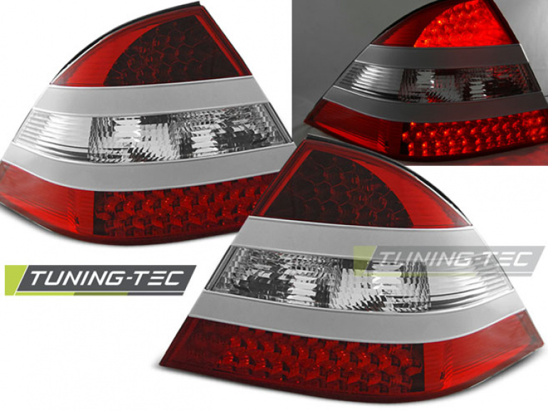 LED Upgrade Design Rückleuchten für Mercedes Benz S-Klasse W220 98-05 rot/weiß