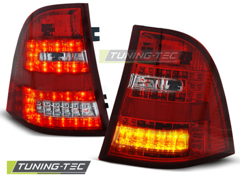 LED Upgrade Design Rückleuchten für Mercedes Benz ML W163 98-05 rot/klar mit LED Blinker