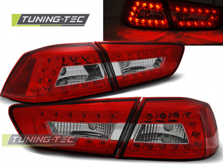 LED Upgrade Design Rückleuchten für Mitsubishi Lancer 8 Limousine 08-11 rot/klar