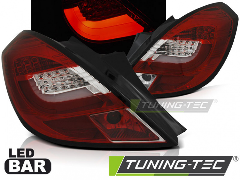 LED Lightbar Design Rückleuchten für Opel Corsa D (3-Türer) 06-14 rot/klar