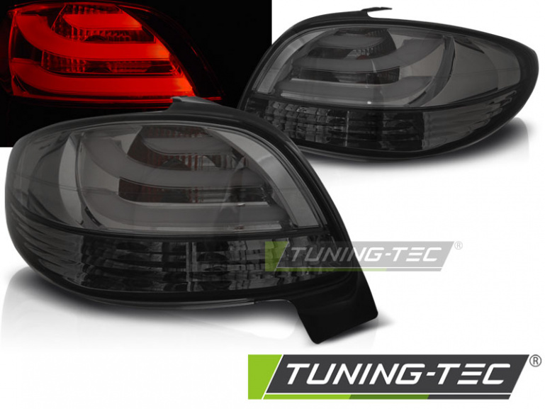 LED Lightbar Design Rückleuchten für Peugeot 206 98-05 schwarz/rauch