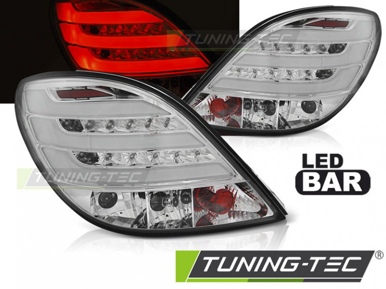 LED Lightbar Design Rückleuchten für Peugeot 207 06-09 chrom